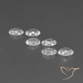 3.95 ct natürliche Weiß Zirkon-Edelsteine, Oval, VVS-VS