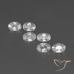 4.49ctw Natürlicher Weiß Zirkon, Oval, VVS-VS