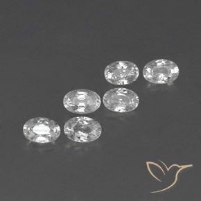 4.49 ct natürliche Weiß Zirkon-Edelsteine, Oval, VVS-VS