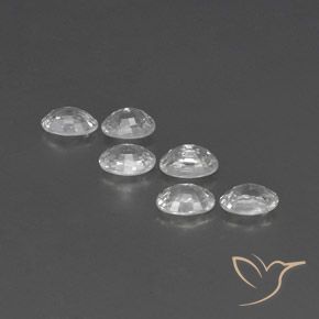 4.49 ct natürliche Weiß Zirkon-Edelsteine, Oval, VVS-VS