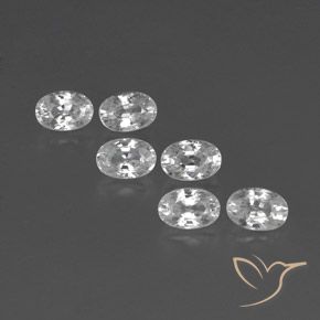 4.87ctw Natürlicher Weiß Zirkon, Oval, VVS-VS