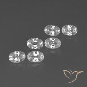 4.87 ct natürliche Weiß Zirkon-Edelsteine, Oval, VVS-VS