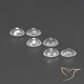 4.87 ct natürliche Weiß Zirkon-Edelsteine, Oval, VVS-VS