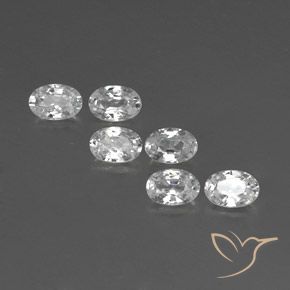 4.23ctw Natürlicher Weiß Zirkon, Oval, VVS-VS