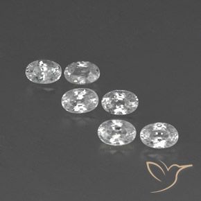 4.86ctw Natürlicher Weiß Zirkon, Oval, VVS-VS