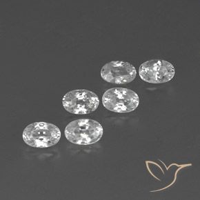 4.86 ct natürliche Weiß Zirkon-Edelsteine, Oval, VVS-VS