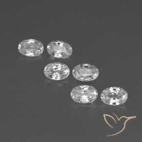 4.57ctw Natürlicher Weiß Zirkon, Oval, VVS-VS
