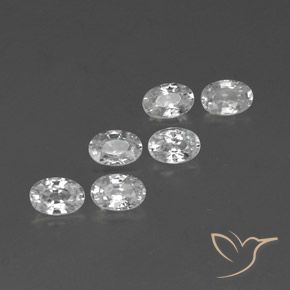 4.57 ct natürliche Weiß Zirkon-Edelsteine, Oval, VVS-VS