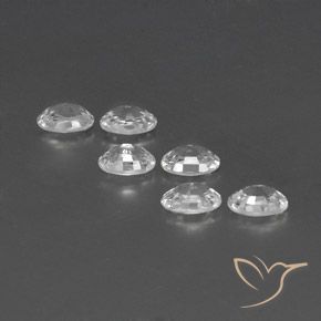4.57 ct natürliche Weiß Zirkon-Edelsteine, Oval, VVS-VS