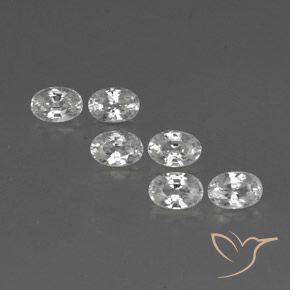 4.70ctw Natürlicher Weiß Zirkon, Oval, VVS-VS