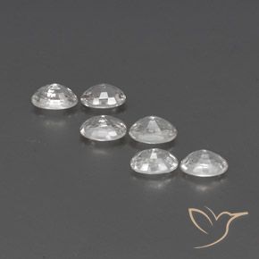 4.79 ct natürliche Weiß Zirkon-Edelsteine, Oval, VVS-VS