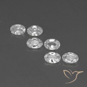 4.13ctw Natürlicher Weiß Zirkon, Oval, VVS-VS