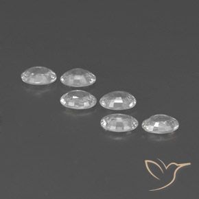 4.13 ct natürliche Weiß Zirkon-Edelsteine, Oval, VVS-VS