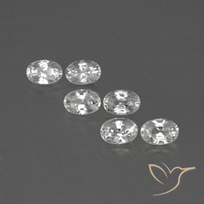 4.70ctw Natürlicher Weiß Zirkon, Oval, VVS-VS