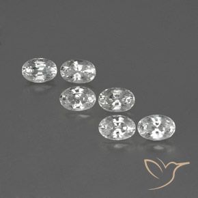 4.82ctw Natürlicher Weiß Zirkon, Oval, VVS-VS