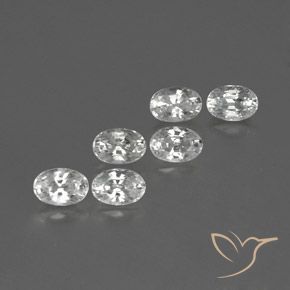 4.82 ct natürliche Weiß Zirkon-Edelsteine, Oval, VVS-VS
