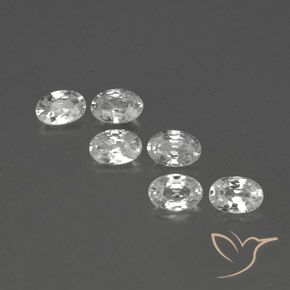 4.02ctw Natürlicher Weiß Zirkon, Oval, VVS-VS