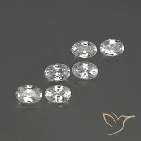 4.39 ct natürliche Weiß Zirkon-Edelsteine, Oval, VVS-VS