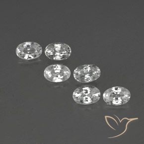 4.63ctw Natürlicher Weiß Zirkon, Oval, VVS-VS