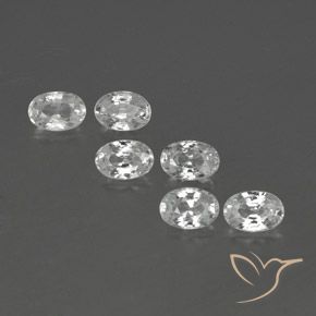 4.61ctw Natürlicher Weiß Zirkon, Oval, VVS-VS