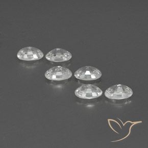 4.61 ct natürliche Weiß Zirkon-Edelsteine, Oval, VVS-VS