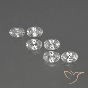 4.82ctw Natürlicher Weiß Zirkon, Oval, VVS-VS