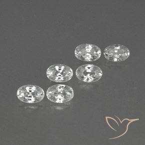 4.82 ct natürliche Weiß Zirkon-Edelsteine, Oval, VVS-VS