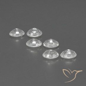 4.82 ct natürliche Weiß Zirkon-Edelsteine, Oval, VVS-VS