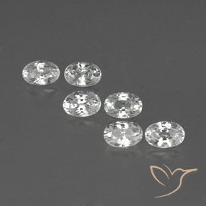 4.98ctw Natürlicher Weiß Zirkon, Oval, VVS-VS