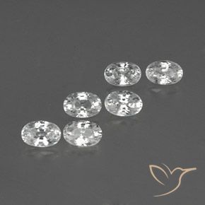4.98 ct natürliche Weiß Zirkon-Edelsteine, Oval, VVS-VS
