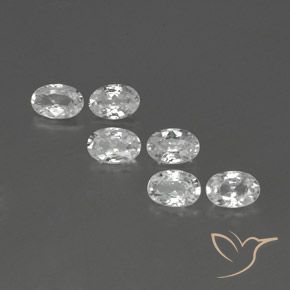 4.01ctw Natürlicher Weiß Zirkon, Oval, VVS-VS