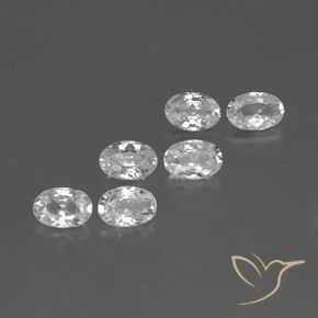 4.01 ct natürliche Weiß Zirkon-Edelsteine, Oval, VVS-VS