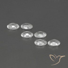 4.01 ct natürliche Weiß Zirkon-Edelsteine, Oval, VVS-VS