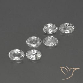 4.26 ct natürliche Weiß Zirkon-Edelsteine, Oval, VVS-VS