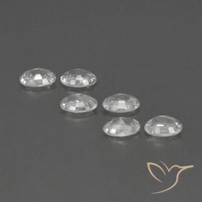 4.26 ct natürliche Weiß Zirkon-Edelsteine, Oval, VVS-VS