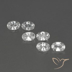 4.60ctw Natürlicher Weiß Zirkon, Oval, VVS-VS