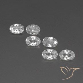 4.25ctw Natürlicher Weiß Zirkon, Oval, VVS-VS