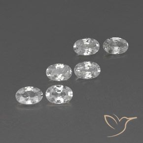 4.10 ct natürliche Weiß Zirkon-Edelsteine, Oval, VVS-VS