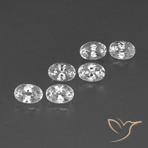 5.19 ct natürliche Weiß Zirkon-Edelsteine, Oval, VVS-VS