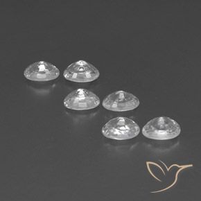5.19 ct natürliche Weiß Zirkon-Edelsteine, Oval, VVS-VS