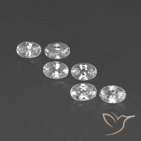 4.93ctw Natürlicher Weiß Zirkon, Oval, VVS-VS
