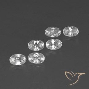 4.93 ct natürliche Weiß Zirkon-Edelsteine, Oval, VVS-VS