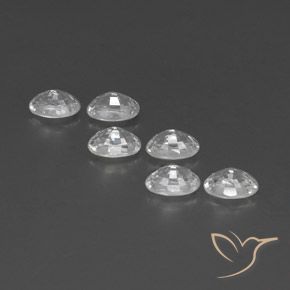 4.93 ct natürliche Weiß Zirkon-Edelsteine, Oval, VVS-VS
