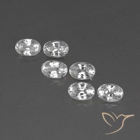4.76ctw Natürlicher Weiß Zirkon, Oval, VVS-VS