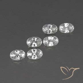 4.76 ct natürliche Weiß Zirkon-Edelsteine, Oval, VVS-VS