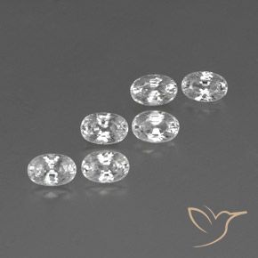 5.01 ct natürliche Weiß Zirkon-Edelsteine, Oval, VVS-VS
