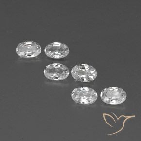 3.98ctw Natürlicher Weiß Zirkon, Oval, VVS-VS