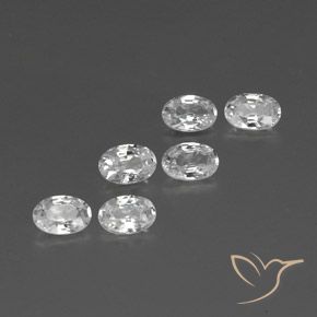 3.98 ct natürliche Weiß Zirkon-Edelsteine, Oval, VVS-VS