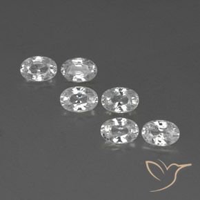 4.70ctw Natürlicher Weiß Zirkon, Oval, VVS-VS