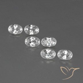 4.92ctw Natürlicher Weiß Zirkon, Oval, VVS-VS